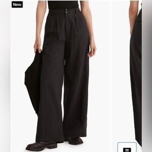 Madewell Harlow Black Wide-Leg Women's Pants